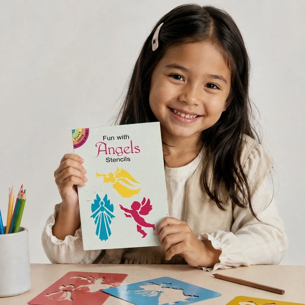 Dover Fun with Angels and Southwest Indian Stencils 2 Book Set Paul E Kennedy